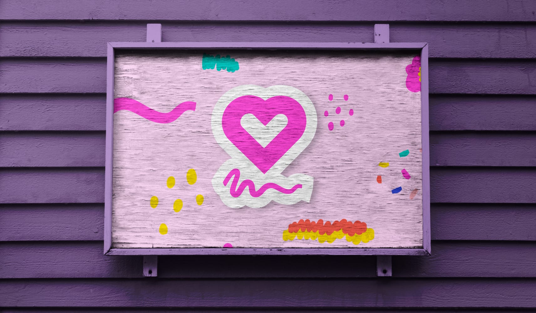 1Life2Love Brand Mark on Studio Wall