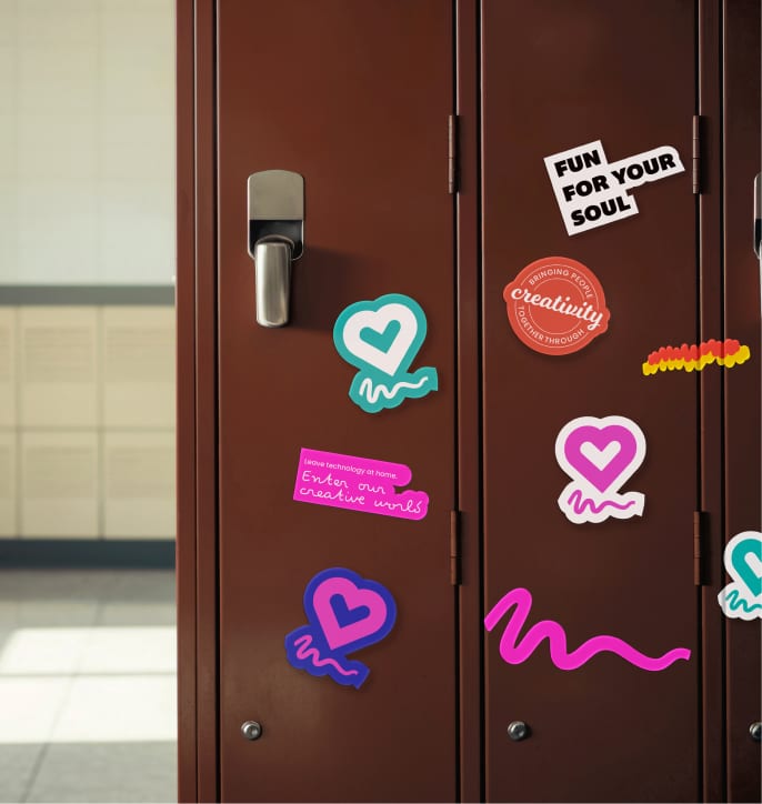 1Life2Love Stickers on Locker
