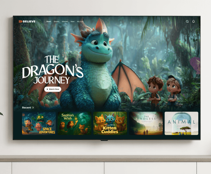BELIEVE Streaming Platform UI