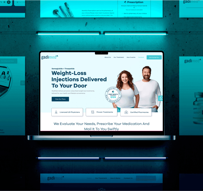 GadiMed — Website on Laptop