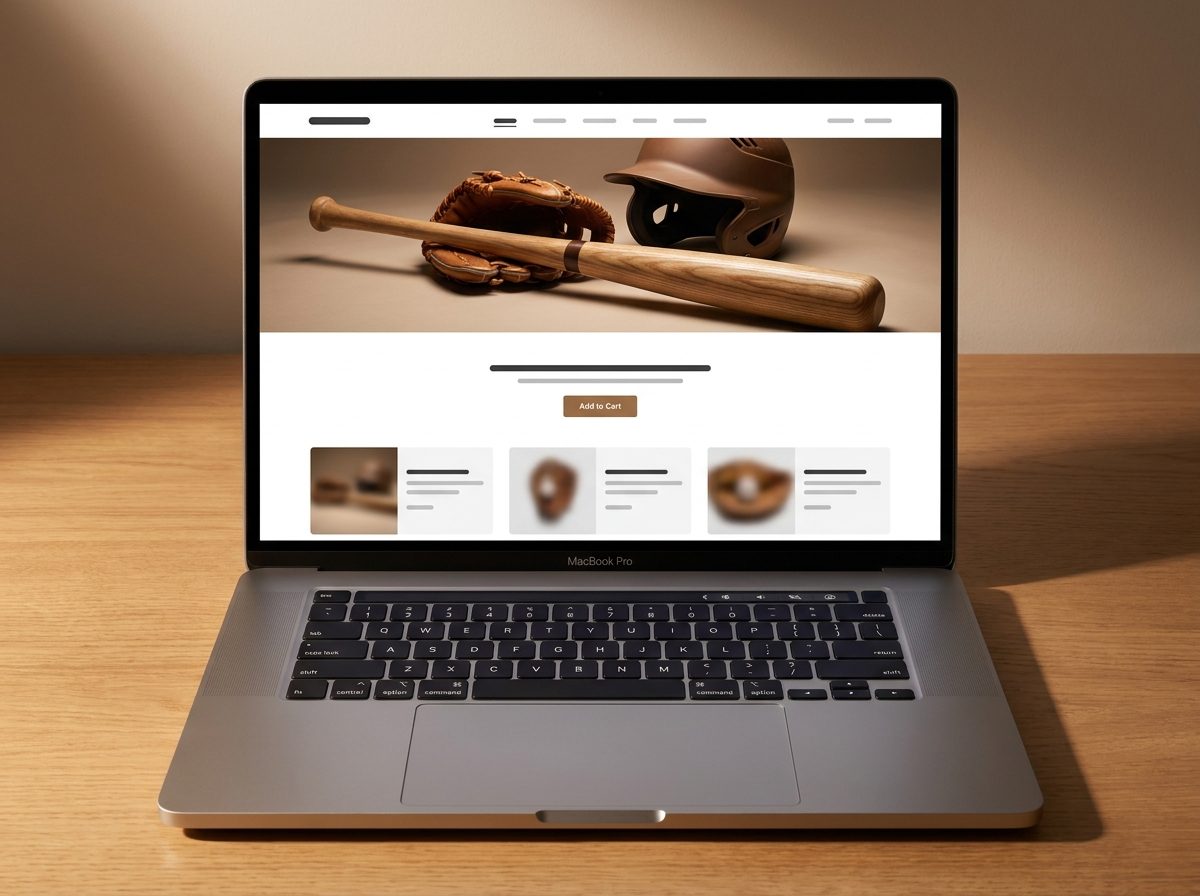 Shopify storefront concept: Baseball bats