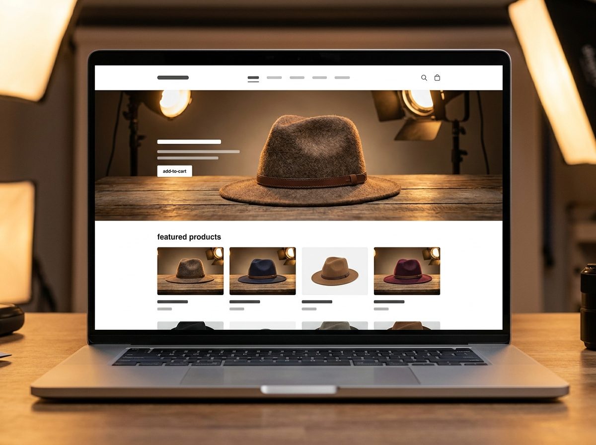 Shopify storefront concept: Fedora hats