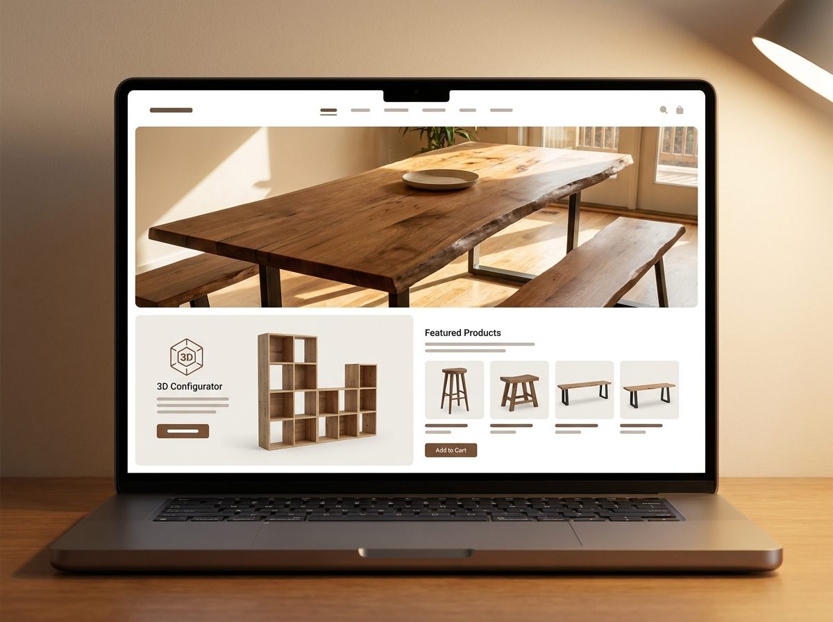 Shopify storefront concept: Reclaimed furniture