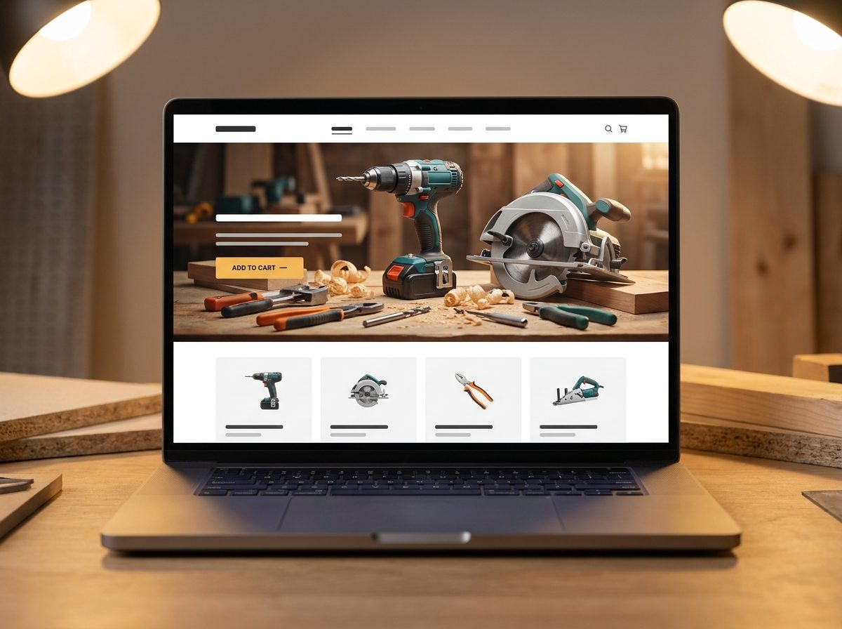 Shopify storefront concept: Construction tools