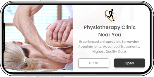 Physio Pros PPC - mobile ad on a cellphone